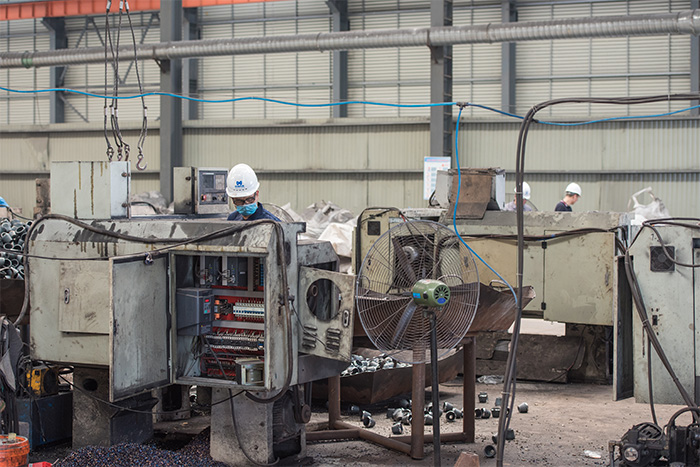 韶关网架配件-锥头加工车间